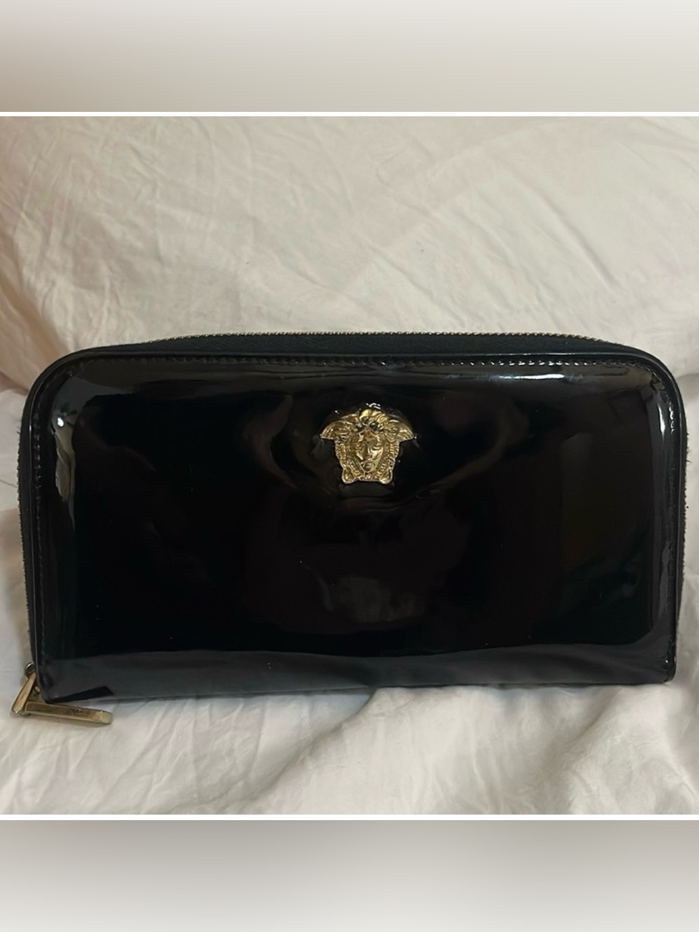 Versace Medusa long black wallet